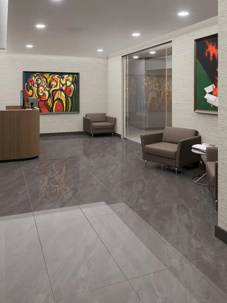 Adsuar - corridor with Latin American paintings