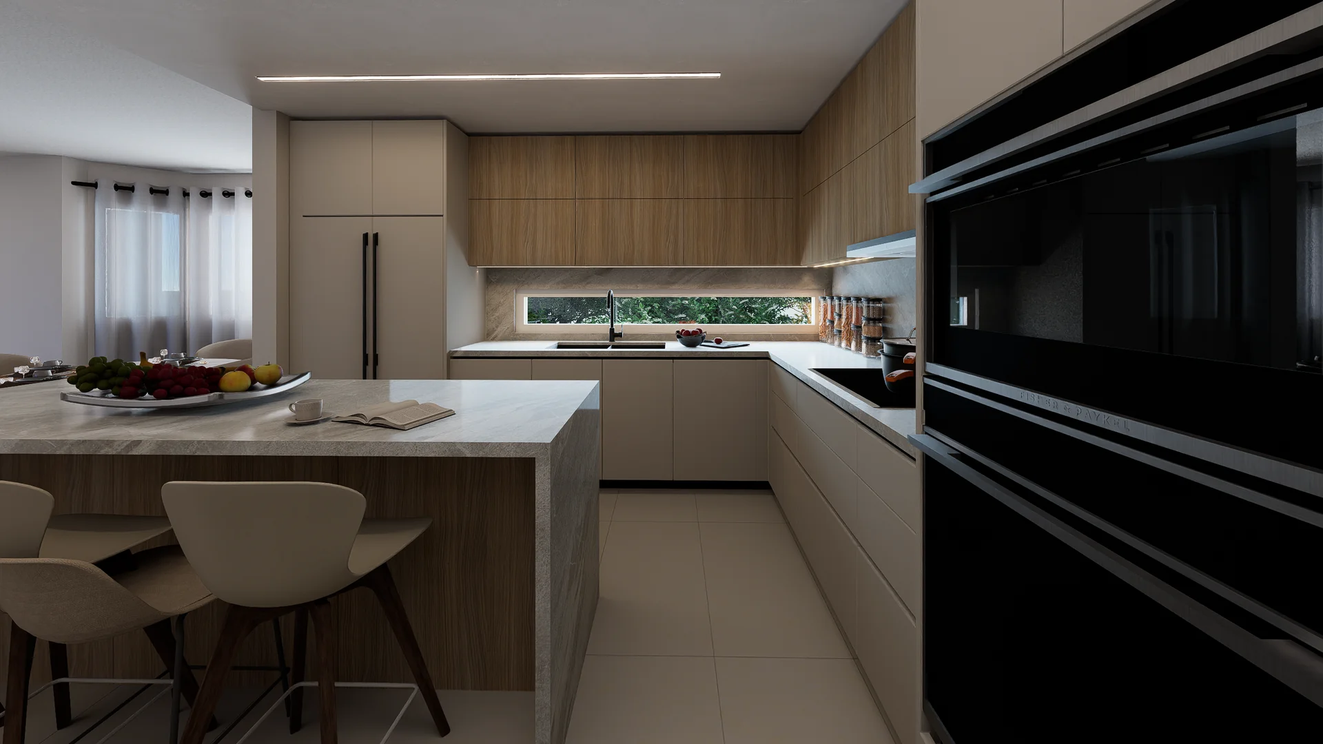 Apolo - kitchen and island seating