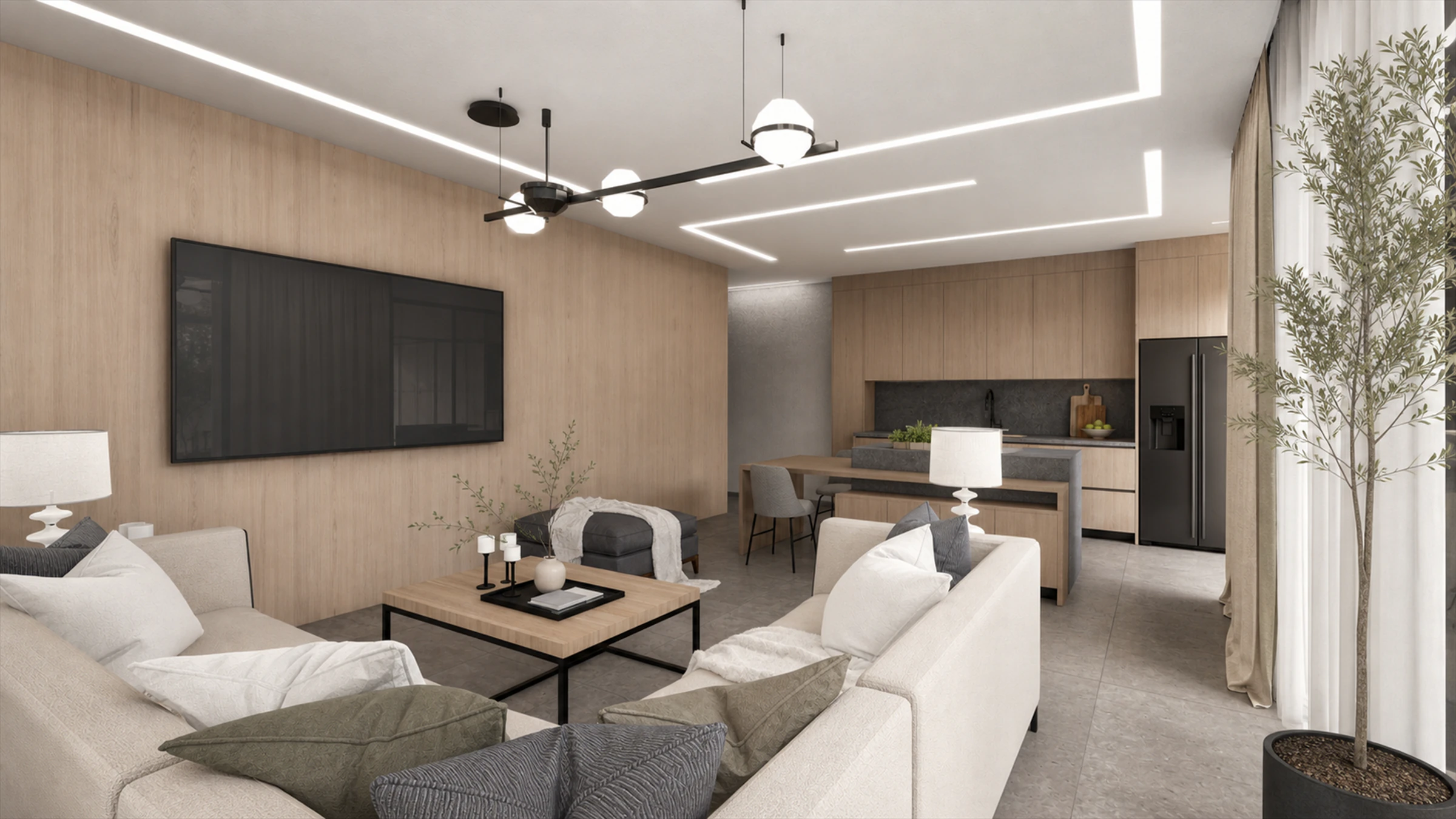 Ciudadela - living room toward the kitchen