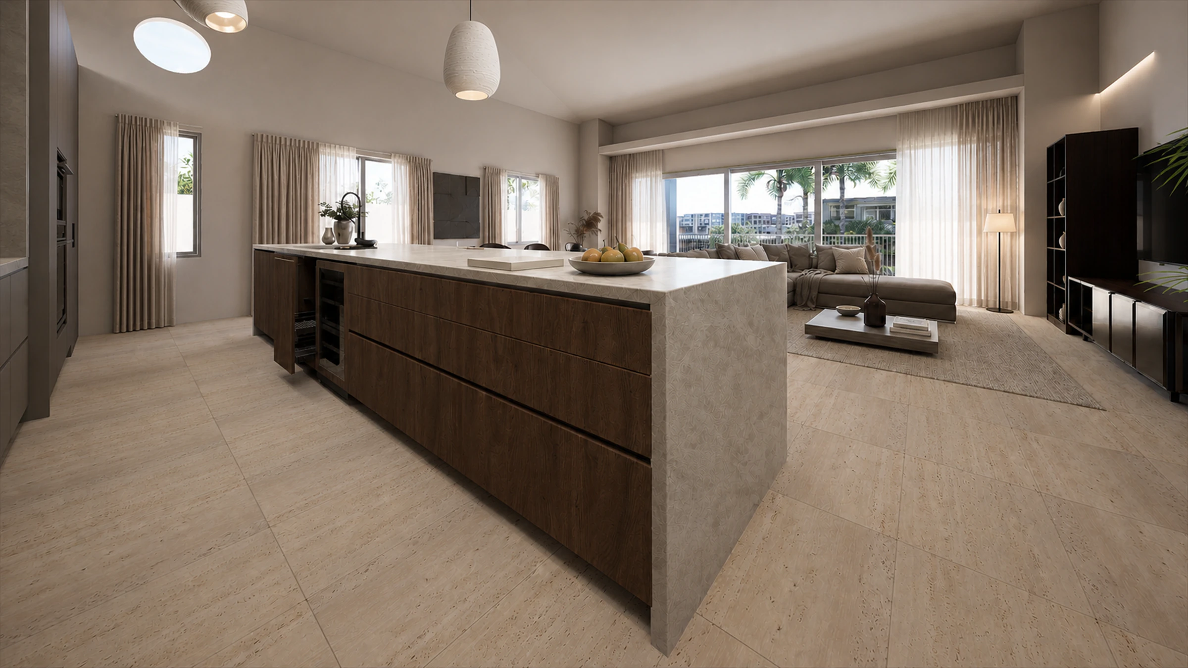 Finca Elena - kitchen and living room